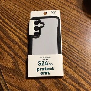 NWT PROTECT ONN Black and CLEAR Protective Case for Samsung Galaxy S24 5G